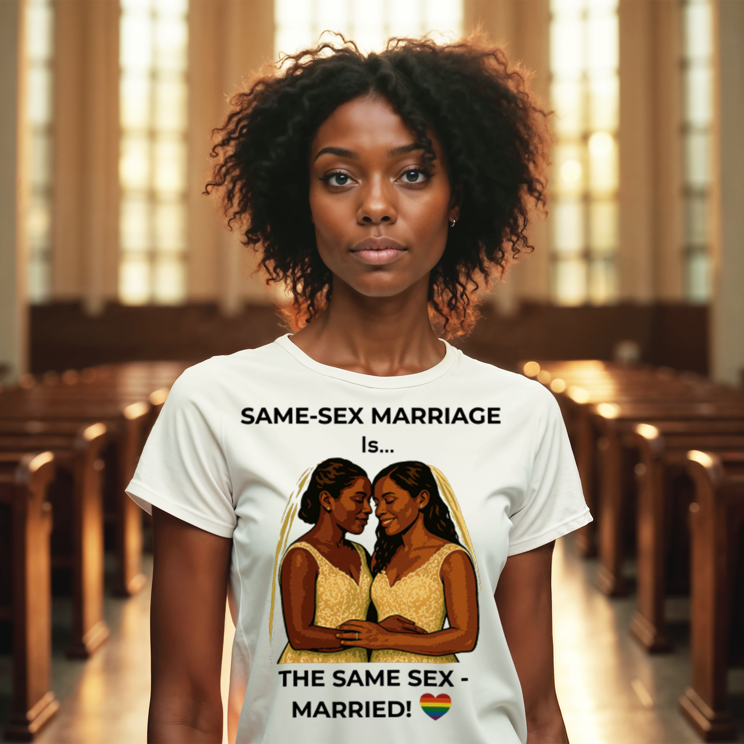 Unisex LGBTQ+ T-shirt:  Same-Sex Marriage is...MARRIAGE!
